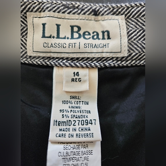 Vintage - L.L.Bean Herringbone Cotton A Line Skirt - NWOT - Size 14 Reg - Picture 8 of 10